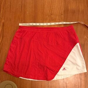 Adidas Vibrant Red Skirt with White Detail